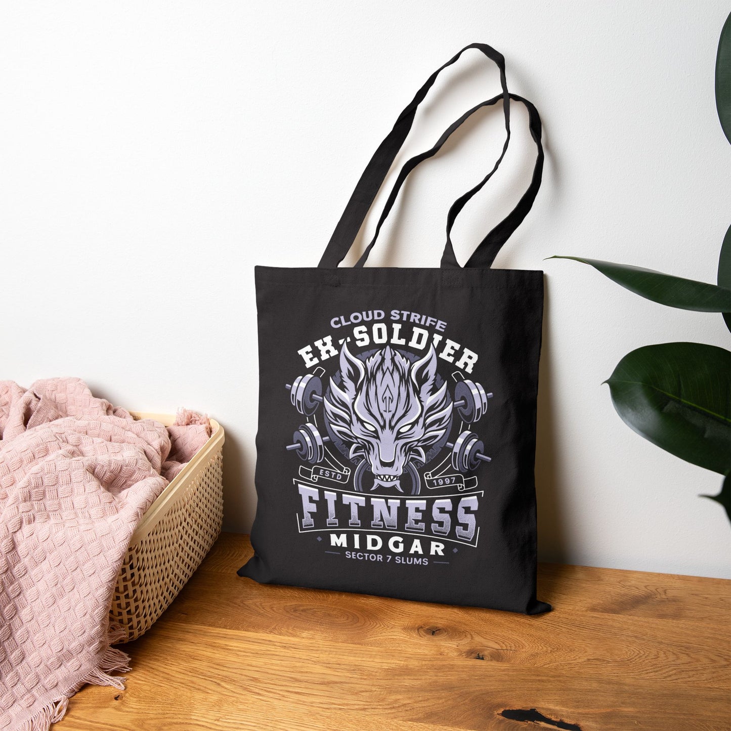 Strife Midgar Fitness Emblem Tote Bag