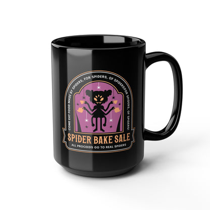 Spider Bake Sale Emblem Black Mug
