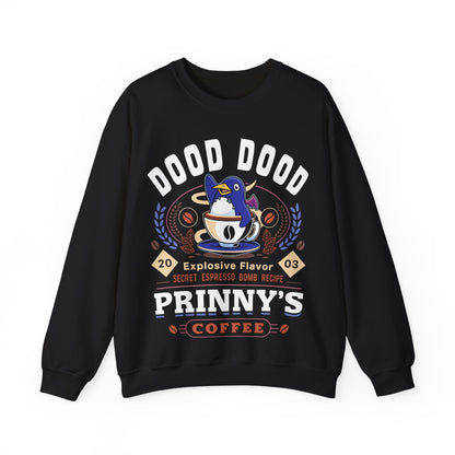 Prinny Dood Coffee Emblem Unisex Crewneck Sweatshirt