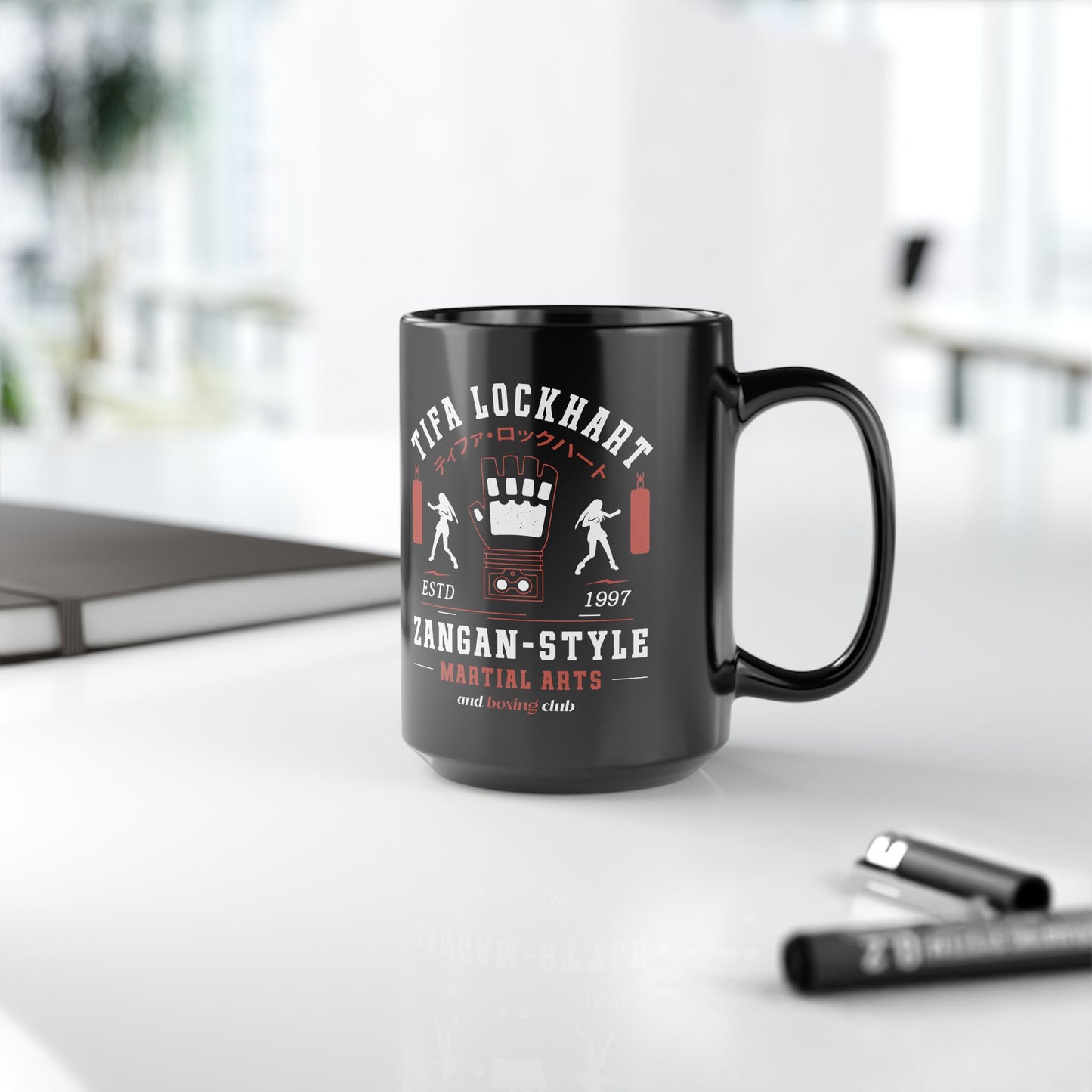 Tifa Lockhart Martial Arts Club Black Mug