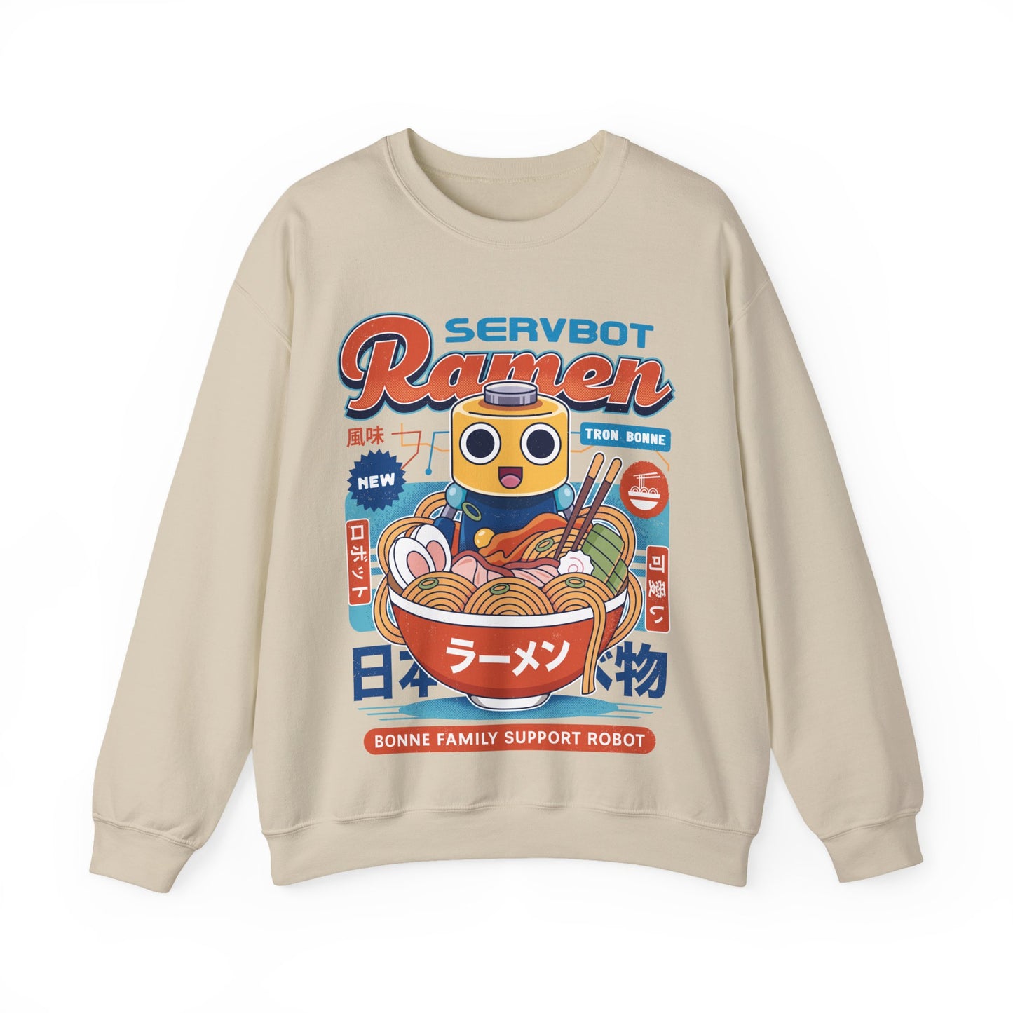 Servbot Ramen Vintage Crewneck Sweatshirt