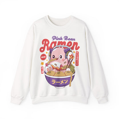 Pink Bean Ramen Kawaii Unisex Crewneck Sweatshirt