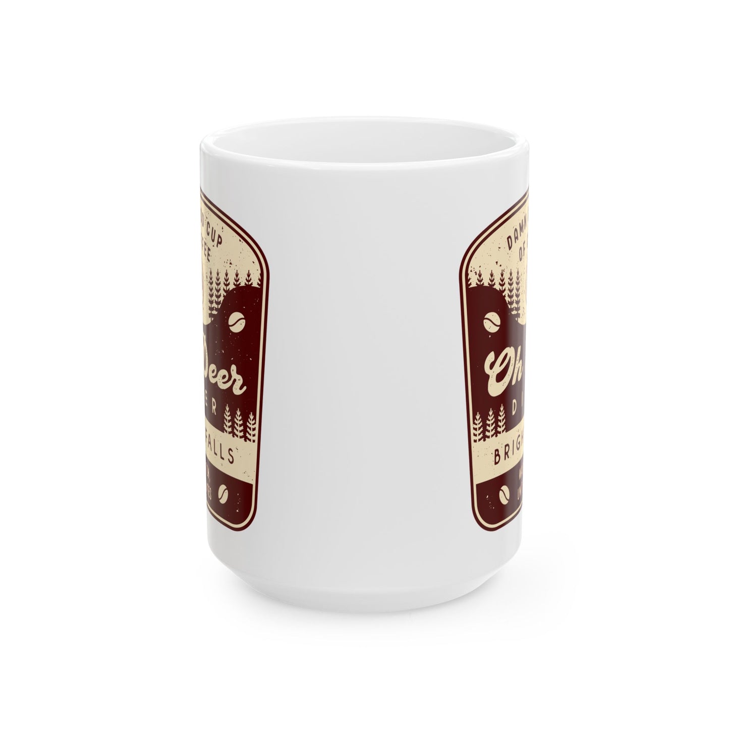 Oh Deer Diner Emblem Ceramic Mug