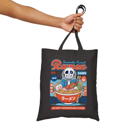 Snowdin Forest Ramen Vintage Cotton Canvas Tote Bag