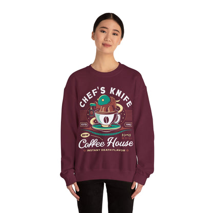 Chefs Knife Coffee Crest Unisex Crewneck Sweatshirt