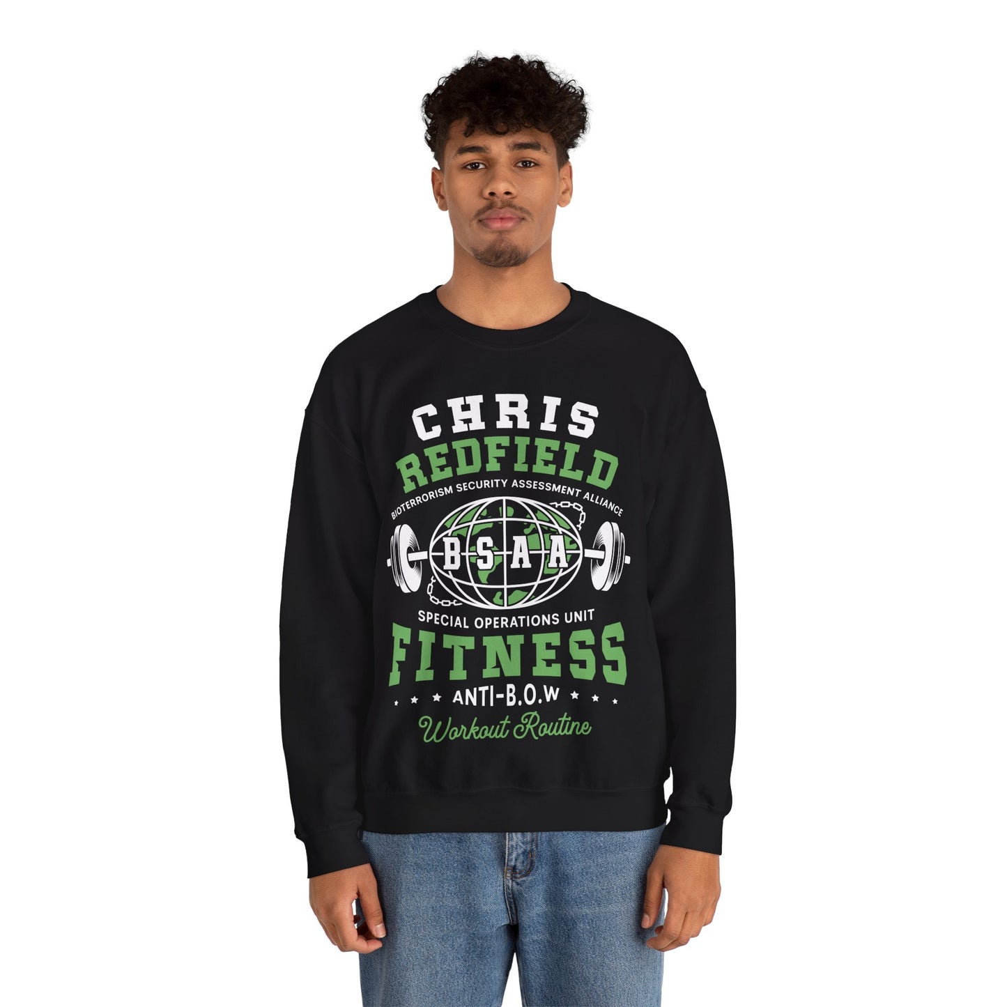 Bsaa Redfield Fitness Emblem Crewneck Sweatshirt