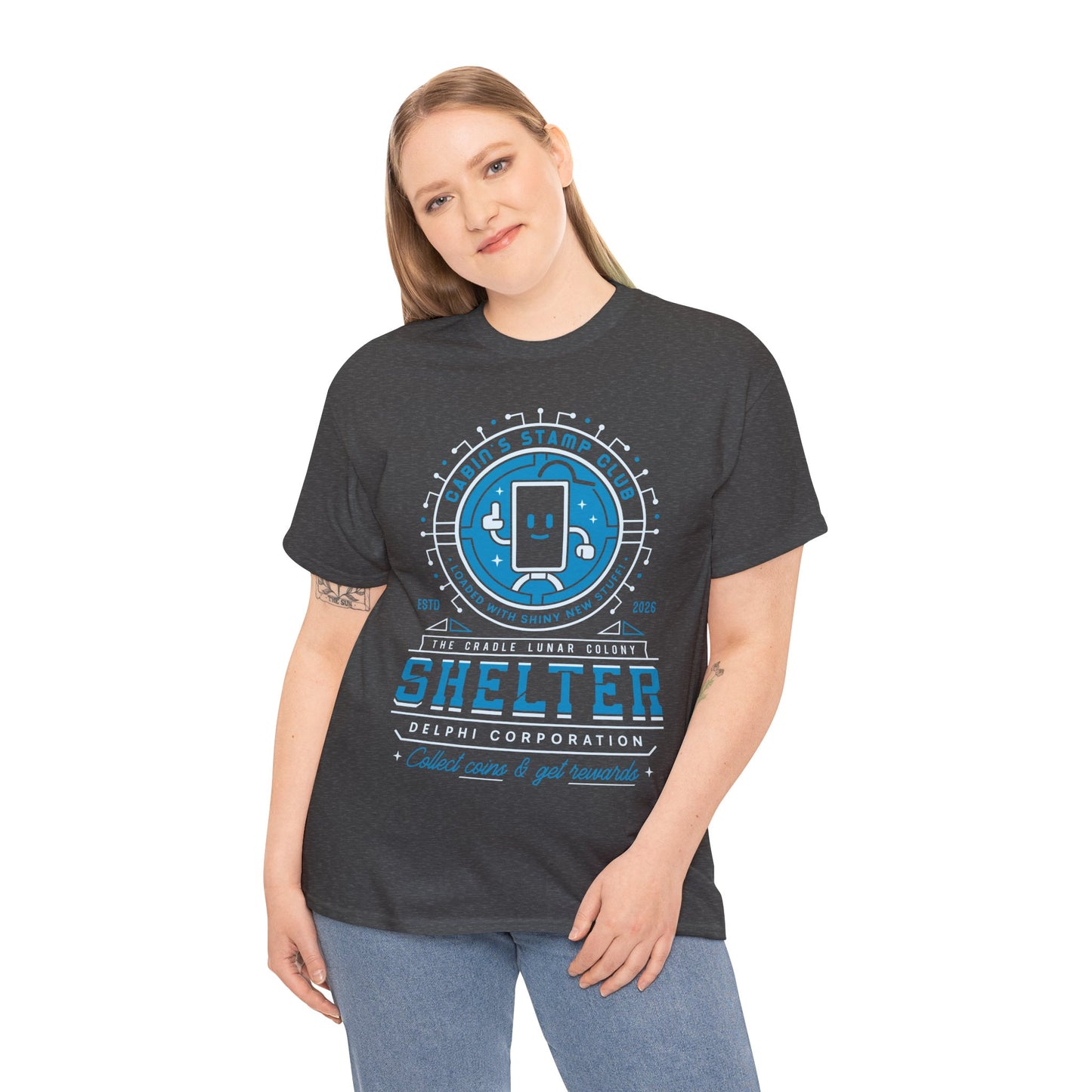 Cabin Coins Stamp Club Emblem Unisex T-Shirt