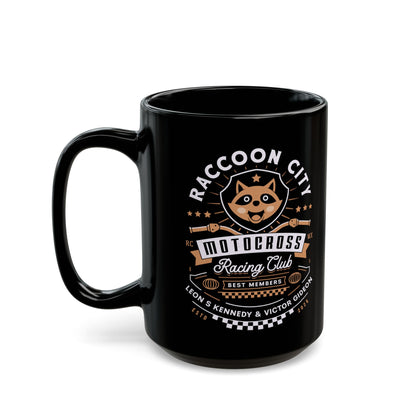 Raccoon City Racing Club Emblem Black Mug