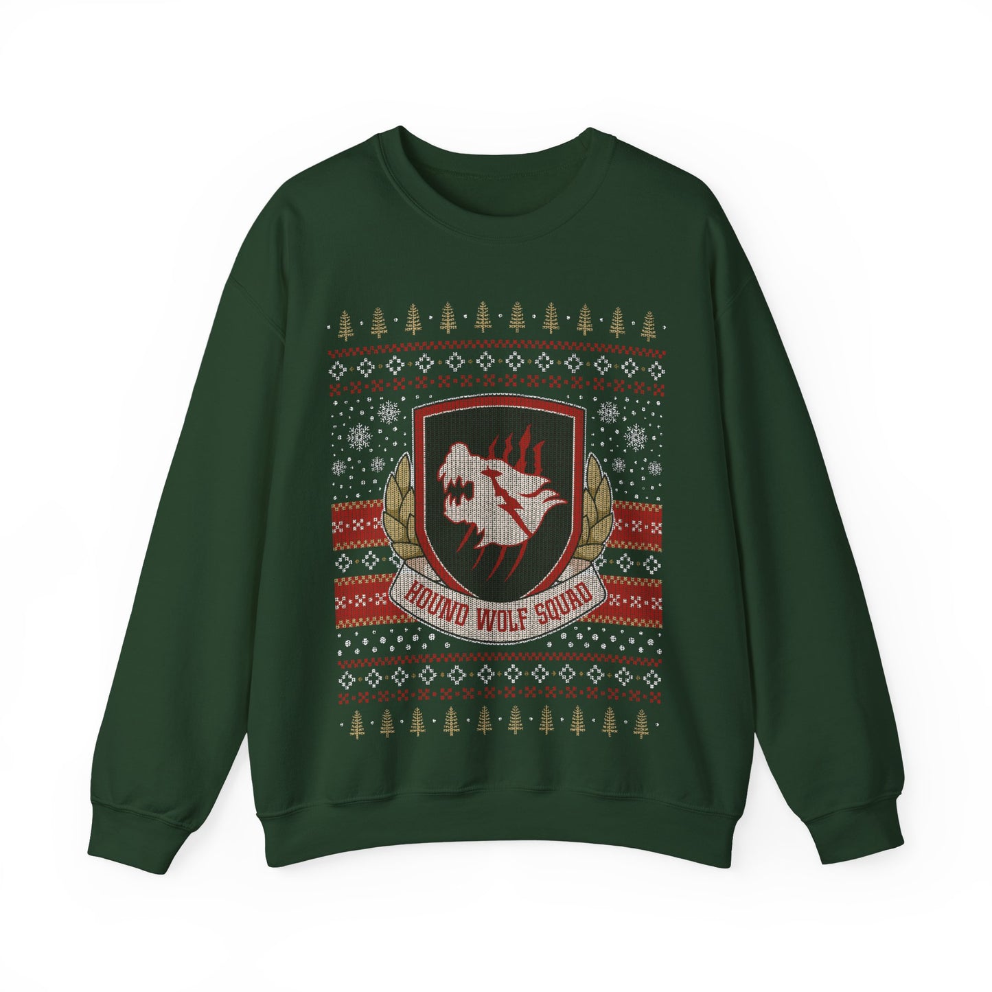 Hound Wolf Squad Christmas Unisex Crewneck Sweatshirt