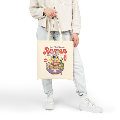 Jax Purple Rabbit Ramen Cotton Canvas Tote Bag