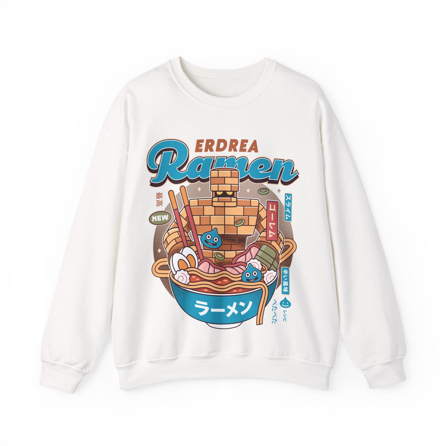 Erdrea Monsters Ramen Vintage Crewneck Sweatshirt