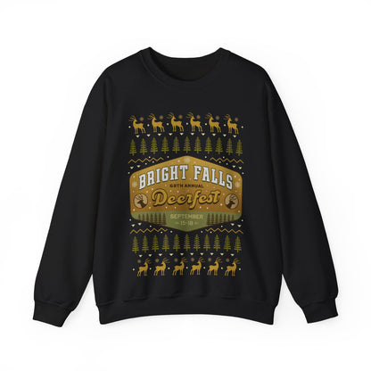Deerfest Bright Falls Ugly Sweater Unisex Crewneck Sweatshirt