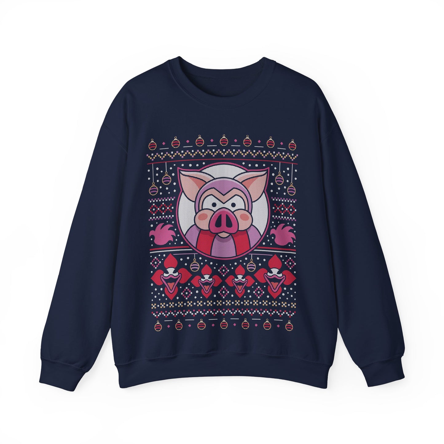 Evil Pigs Ugly Sweater Crewneck Sweatshirt