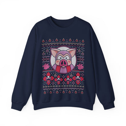 Evil Pigs Ugly Sweater Crewneck Sweatshirt
