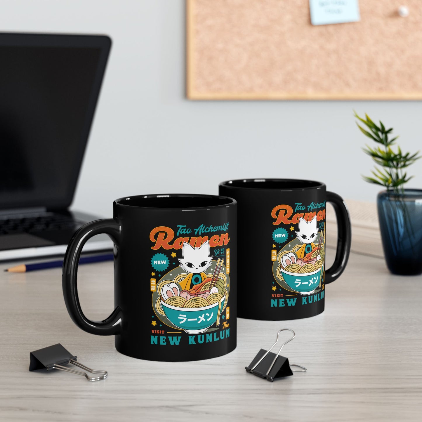 The Mysterious Alchemist Ramen Black Mug