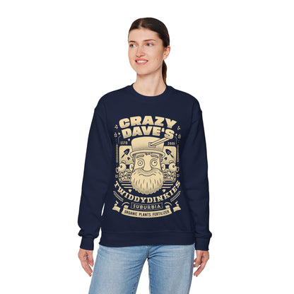 Crazy Dave Emblem Grunge Crewneck Sweatshirt