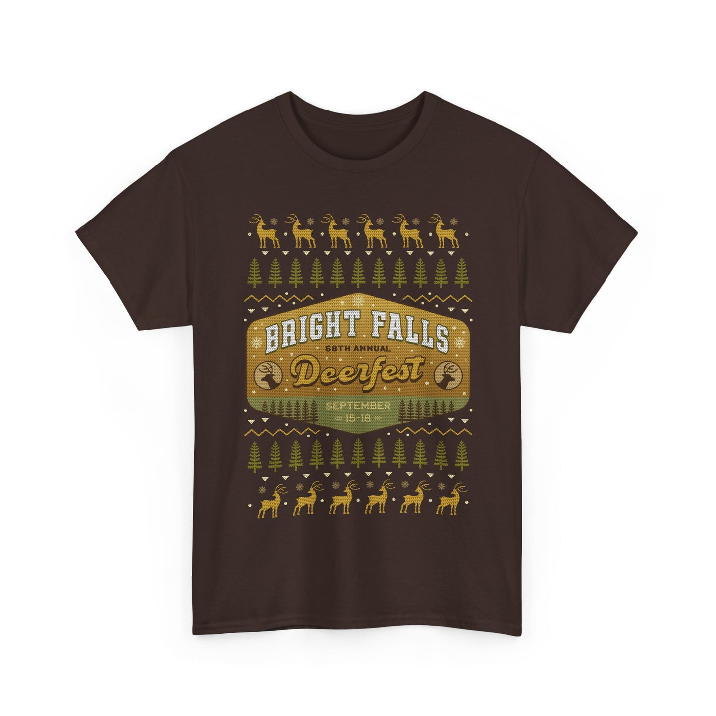 Deerfest Bright Falls Ugly Sweater Unisex T-Shirt