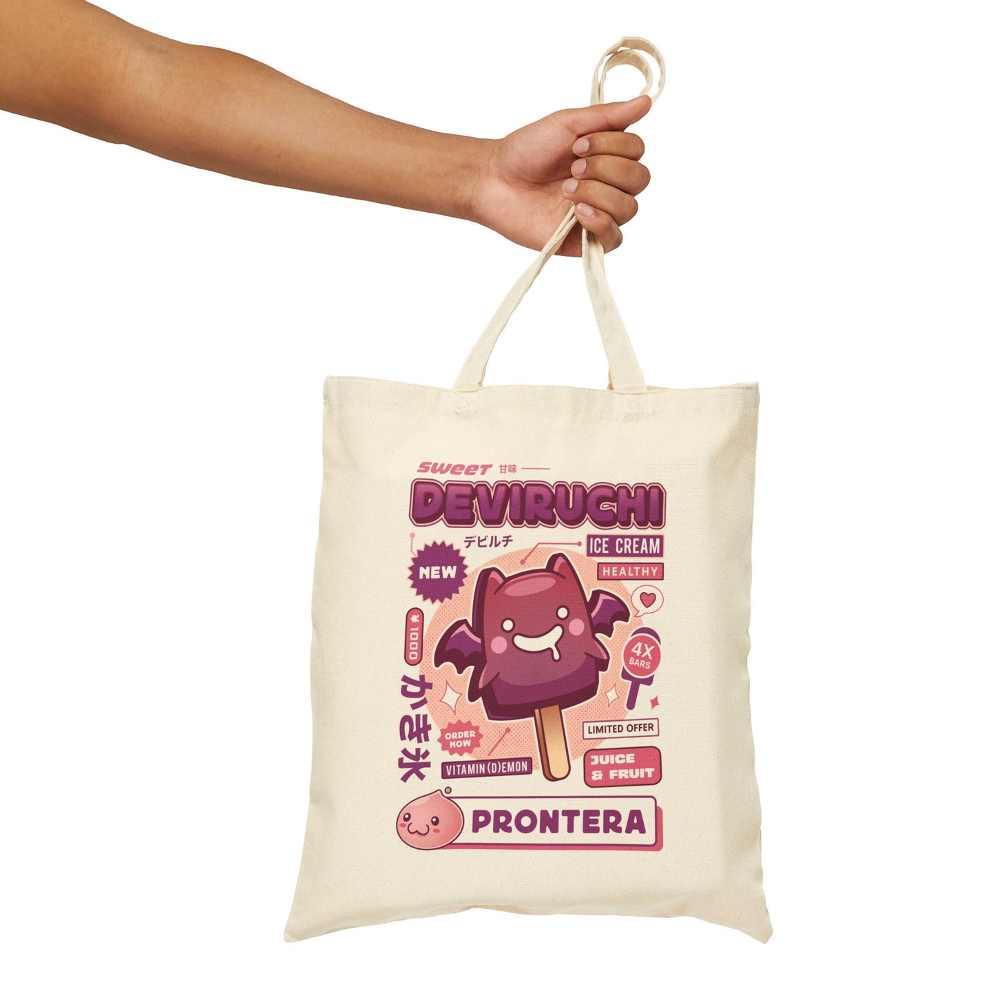 Deviruchi Ice Cream Canvas Tote Bag