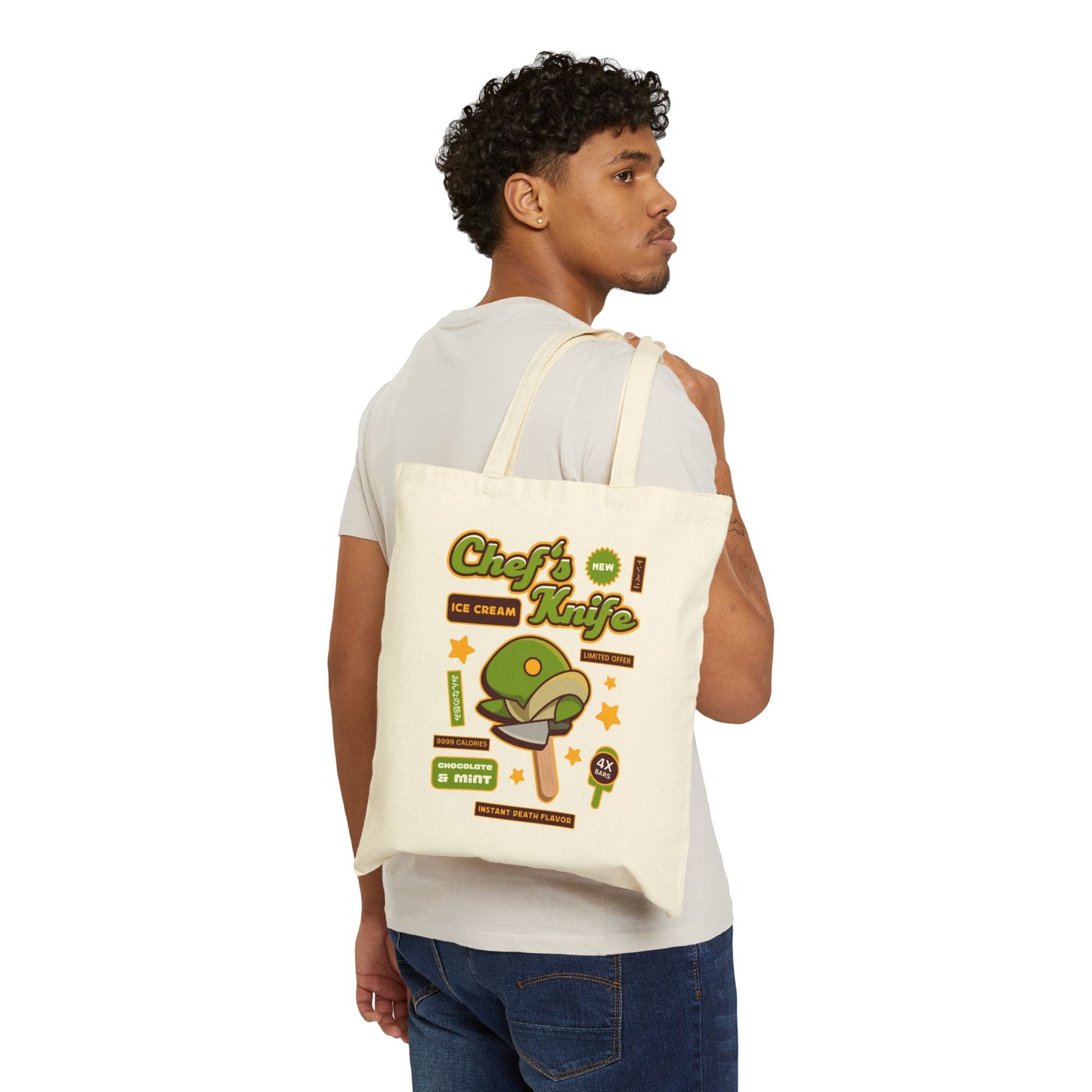 Tonberry Ice Cream Cotton Canvas Tote Bag