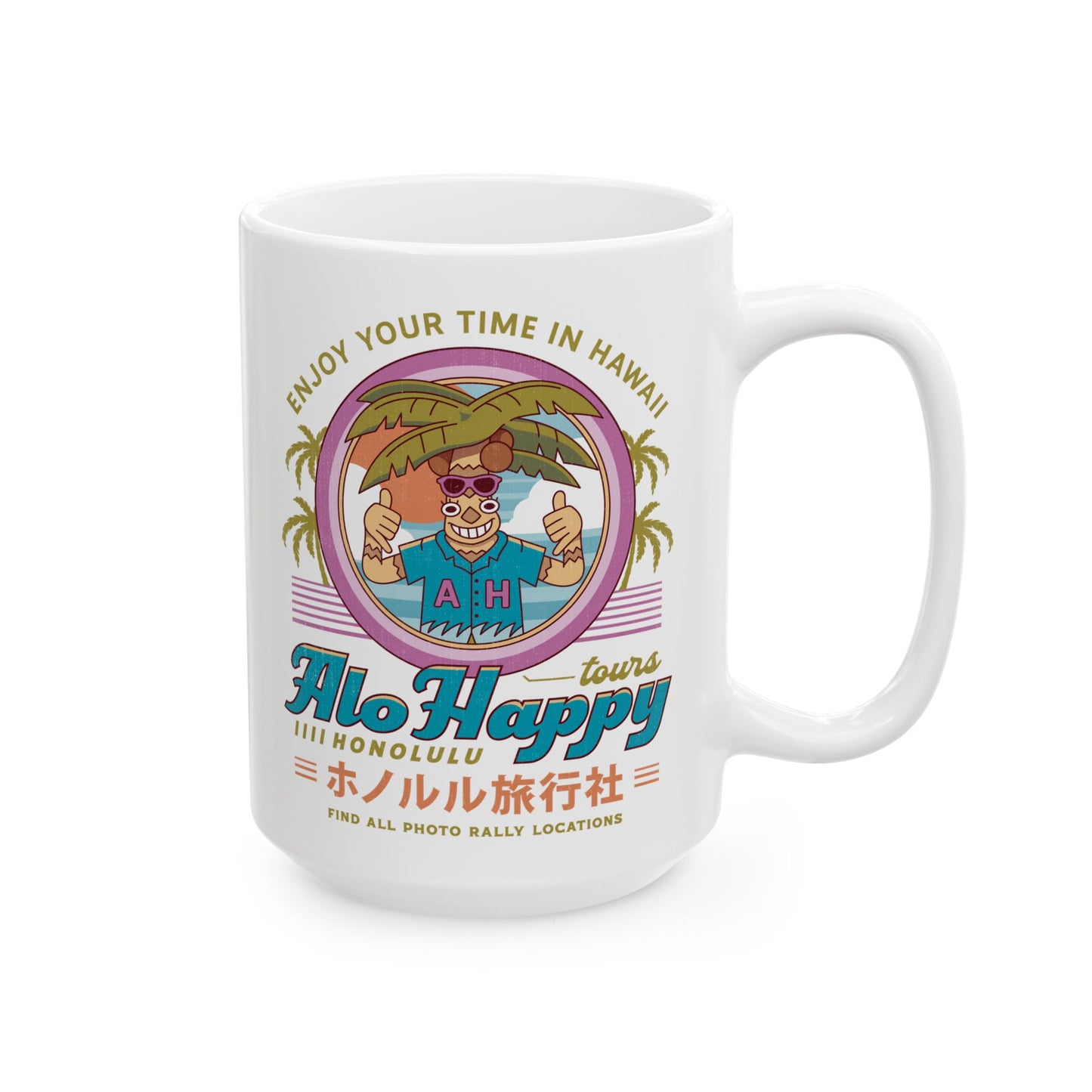 Alo Happy Tours Vintage Ceramic Mug