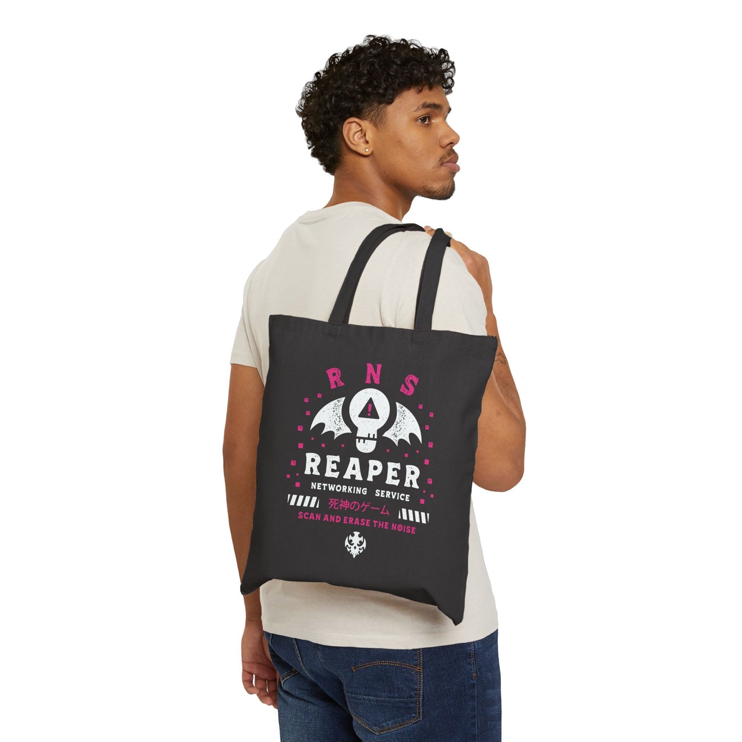 Reaper Networking Service Grunge Crest Canvas Tote Bag