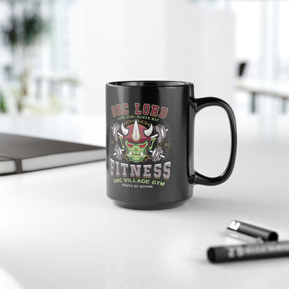 Geffen Orc Village Fitness Black Mug