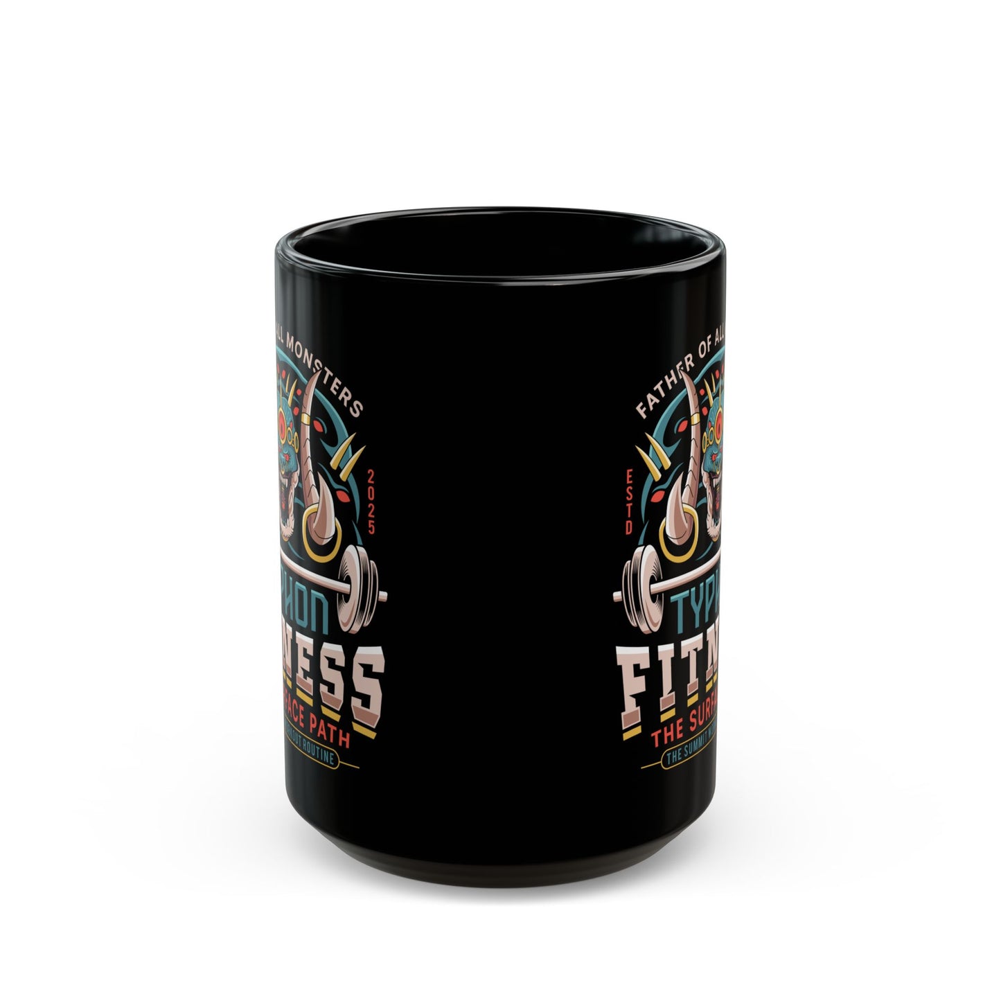 Father Of All Monsters Fitness Emblem Black Mug