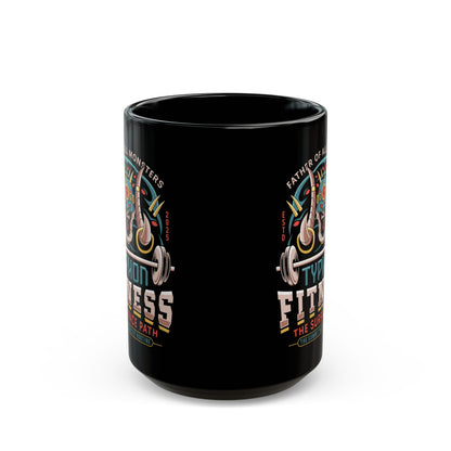Father Of All Monsters Fitness Emblem Black Mug