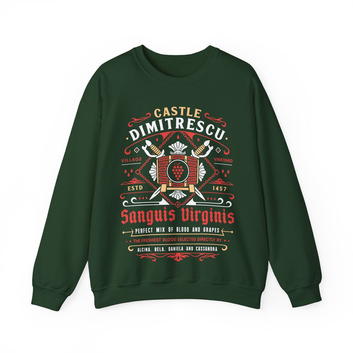 Castle Dimitrescu Vineyard Crest Crewneck Sweatshirt