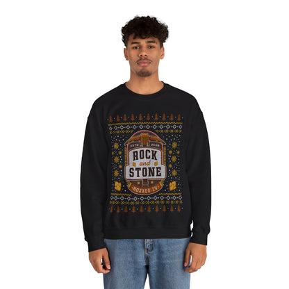 Rock And Stone Ugly Sweater Unisex Crewneck Sweatshirt