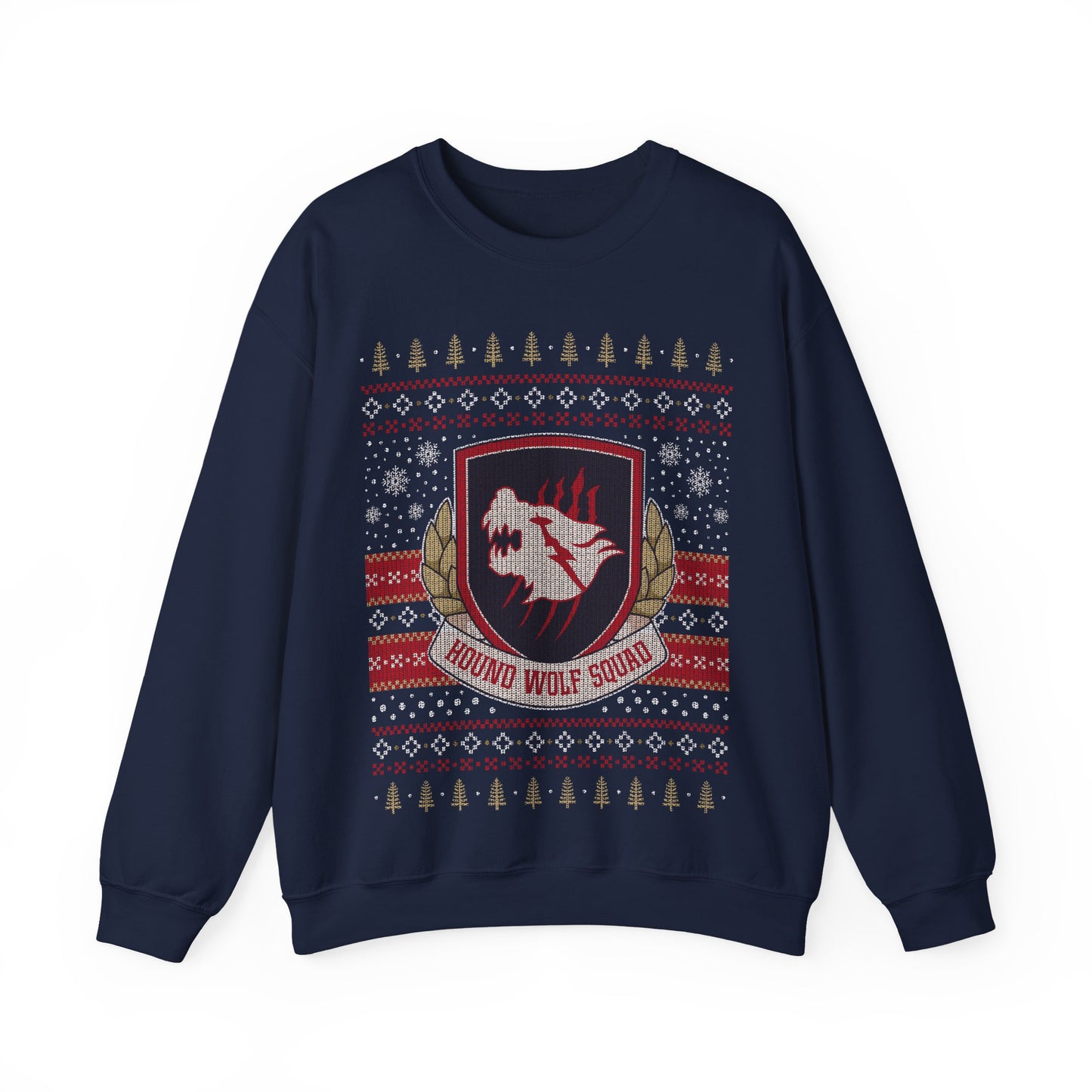 Hound Wolf Squad Christmas Unisex Crewneck Sweatshirt