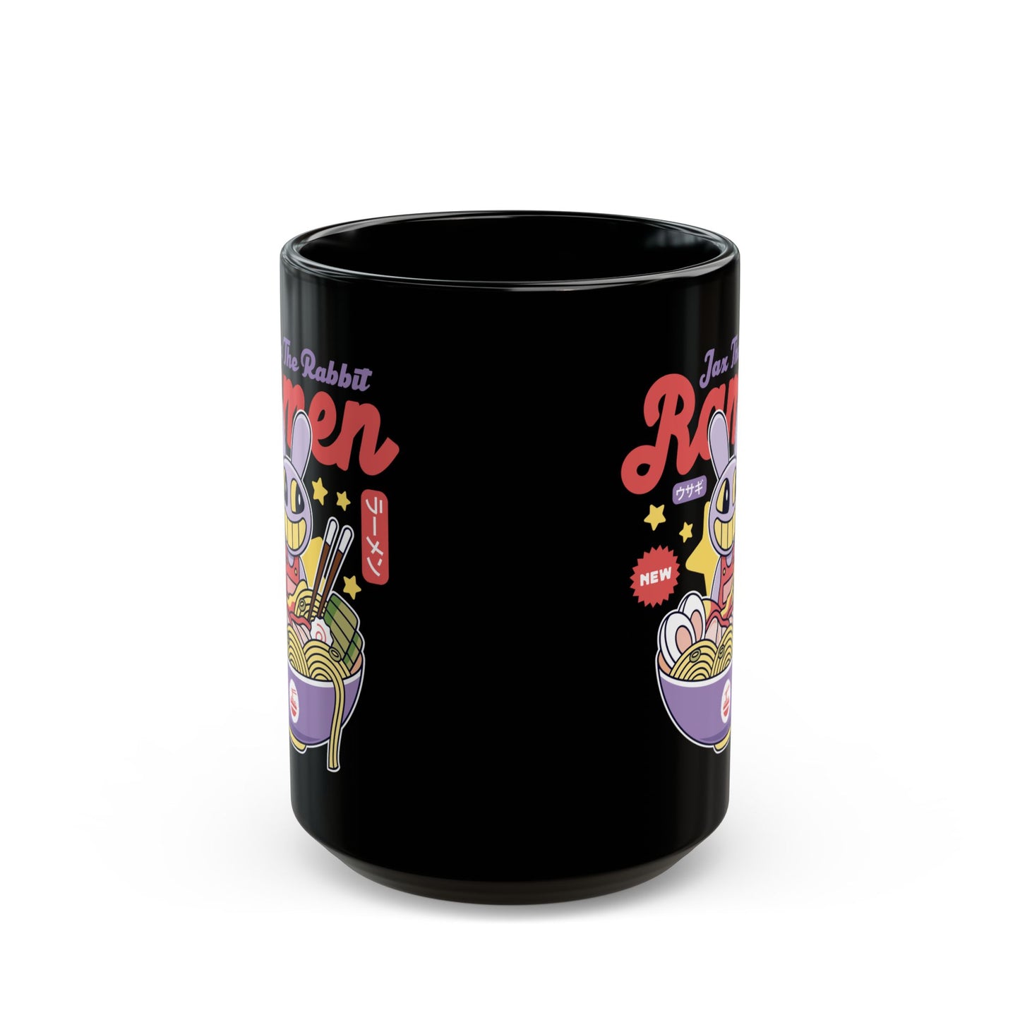 Jax Purple Rabbit Ramen Black Mug