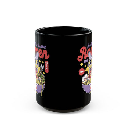 Jax Purple Rabbit Ramen Black Mug