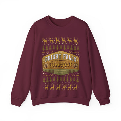 Deerfest Bright Falls Ugly Sweater Unisex Crewneck Sweatshirt
