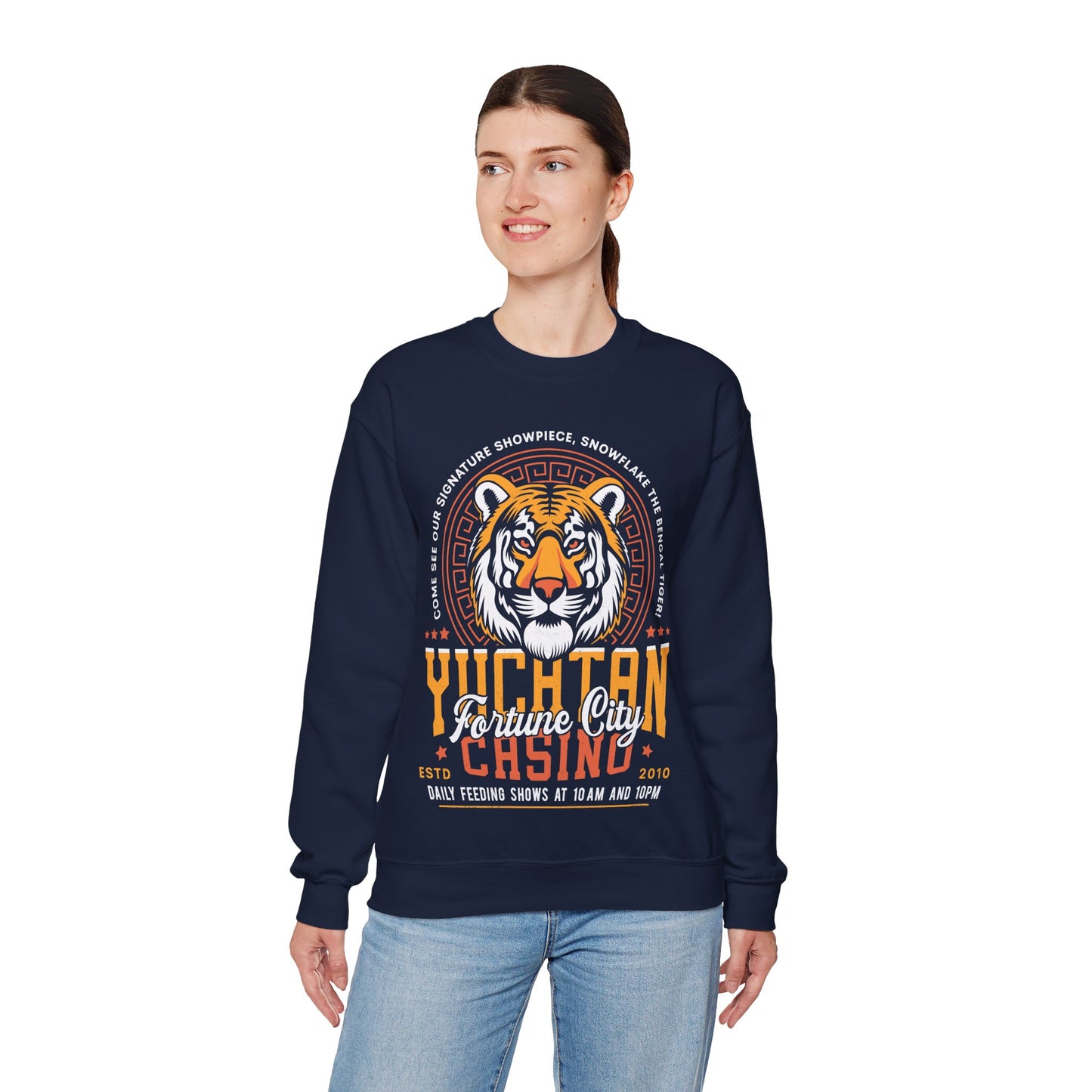 Yucatan Casino Snowflake Grunge Unisex Crewneck Sweatshirt