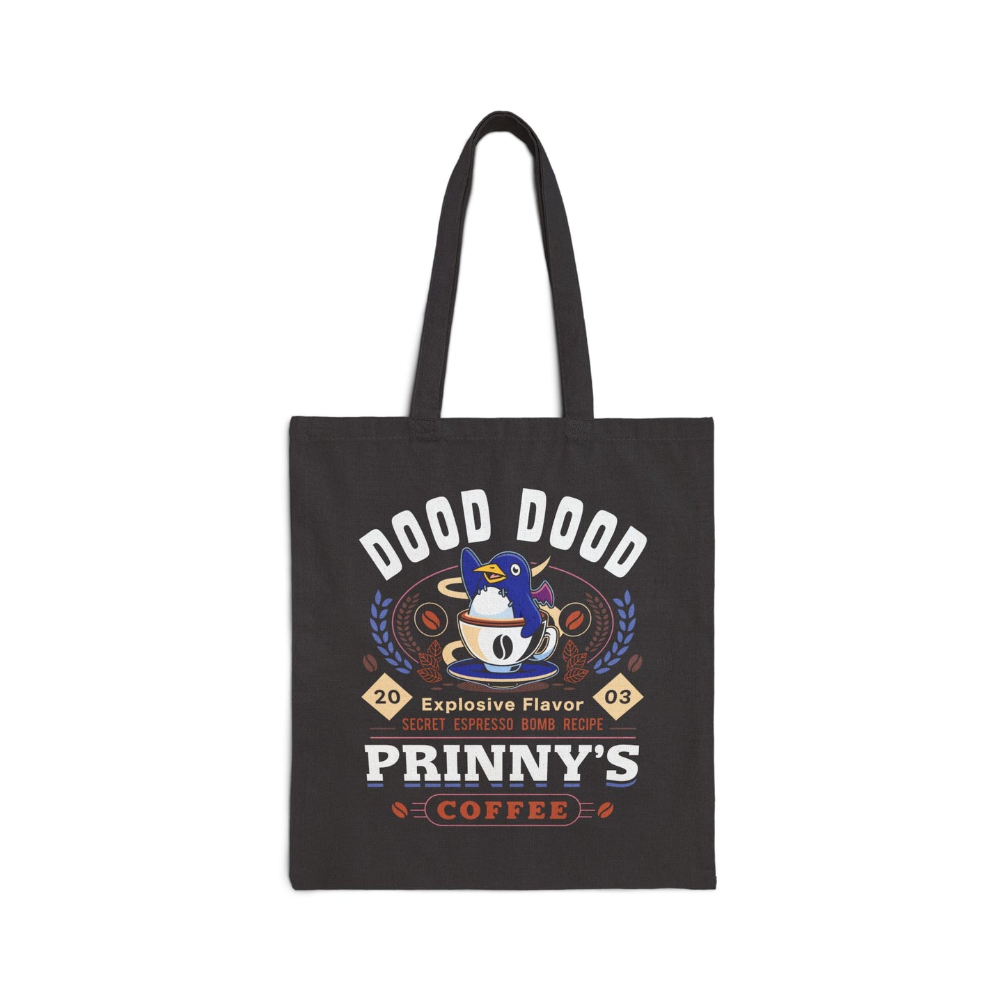 Prinny Dood Coffee Emblem Canvas Tote Bag