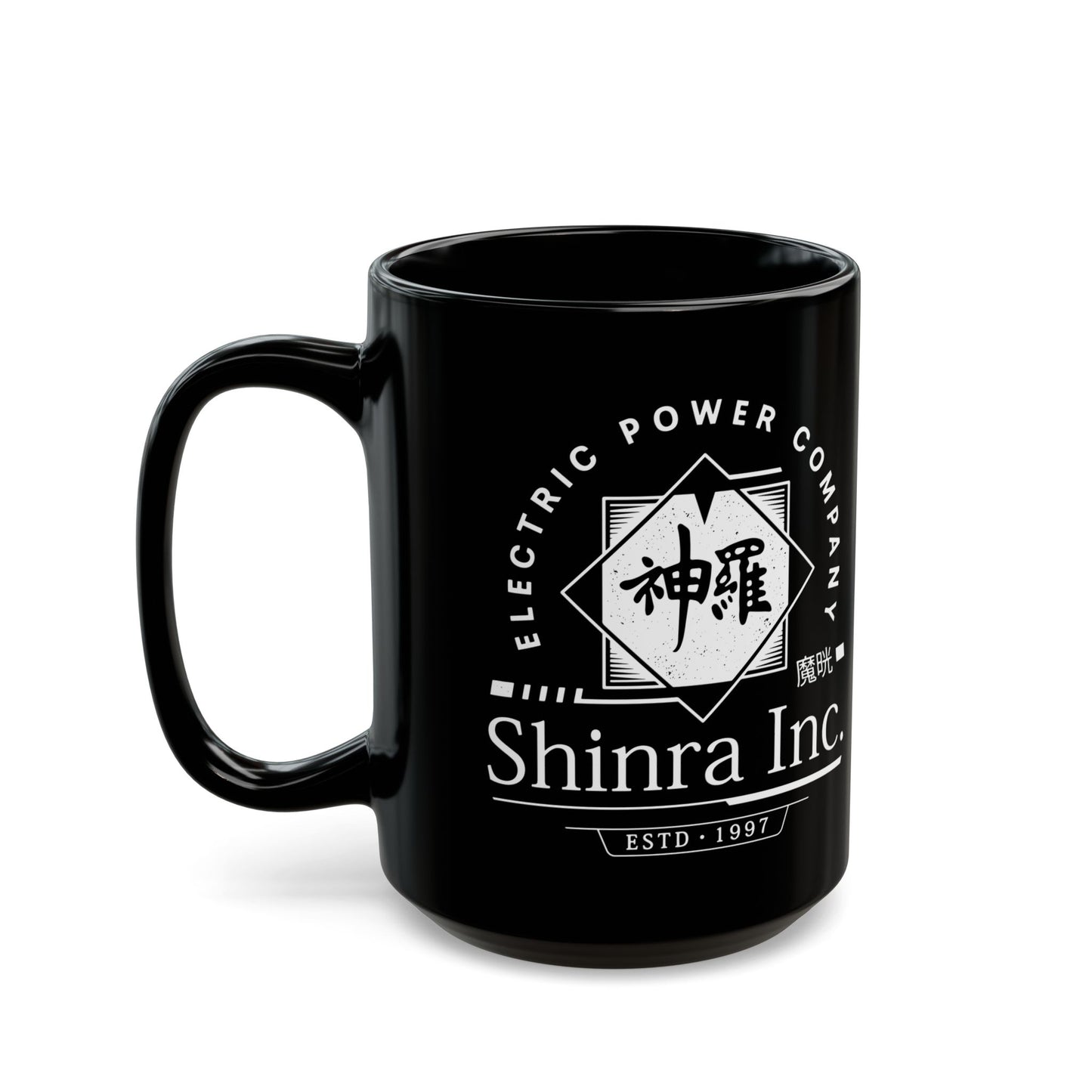 Shinra Inc Crest Black Mug