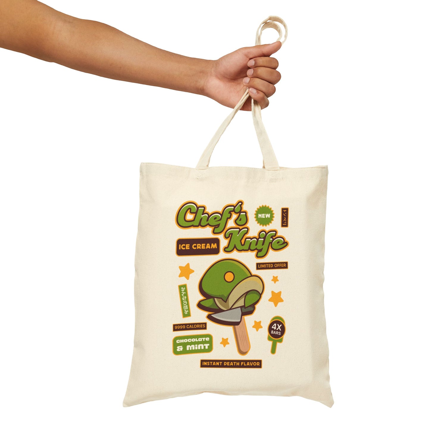 Tonberry Ice Cream Cotton Canvas Tote Bag