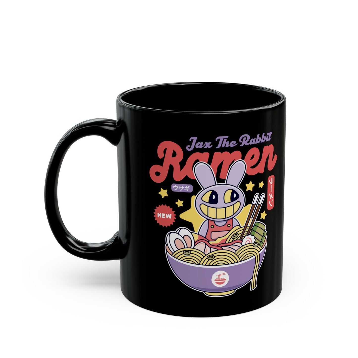 Jax Purple Rabbit Ramen Black Mug
