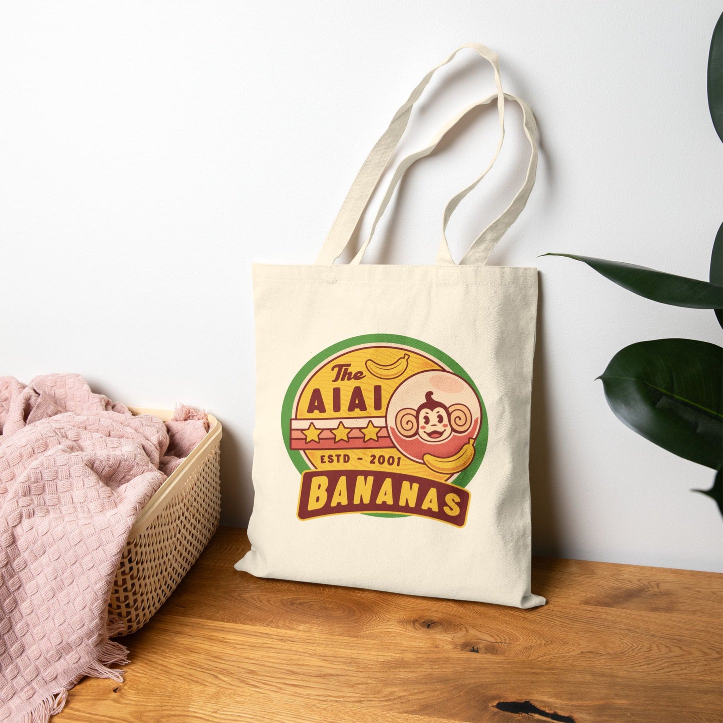 Aiai Bananas Emblem Canvas Tote Bag