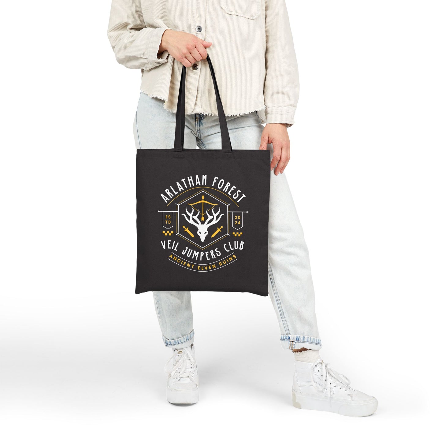 Veil Jumpers Club Emblem Canvas Tote Bag