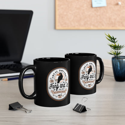 Fang and X Clinic Crest Black Mug