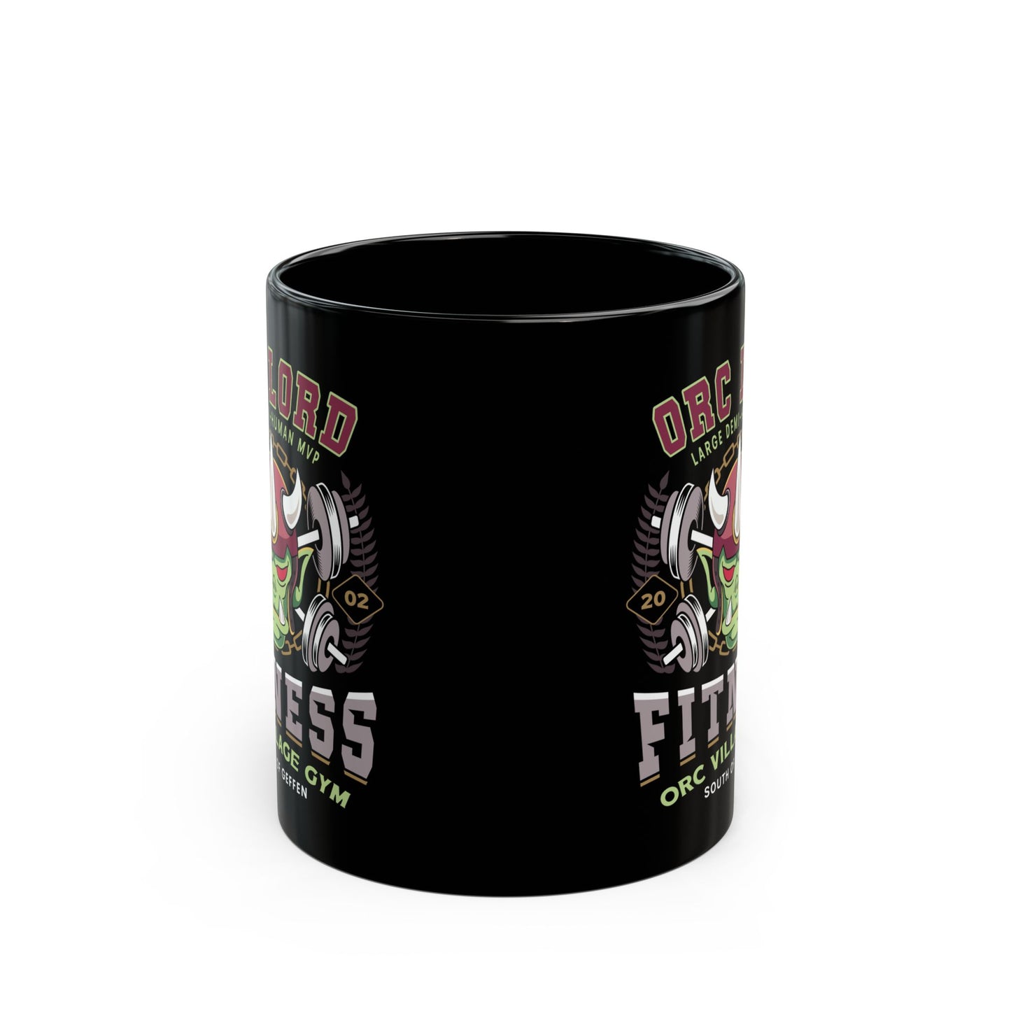 Geffen Orc Village Fitness Black Mug