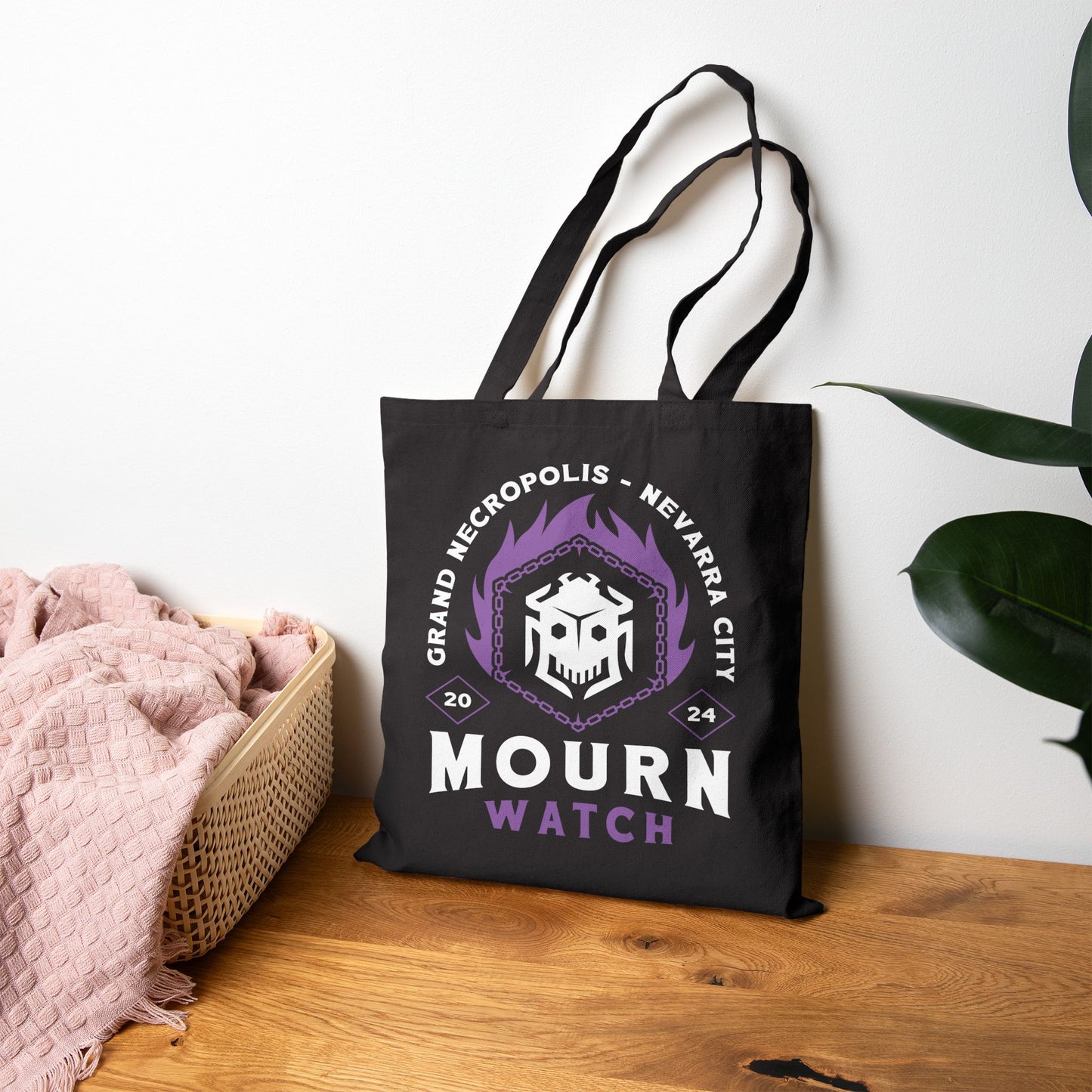 Mourn Watch Emblem Cotton Canvas Tote Bag
