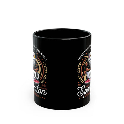 Spamton Coffee Emblem Black Mug