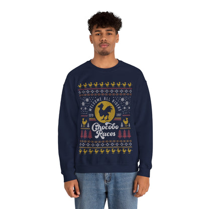 Chocobo Races Ugly Sweater Unisex Crewneck Sweatshirt