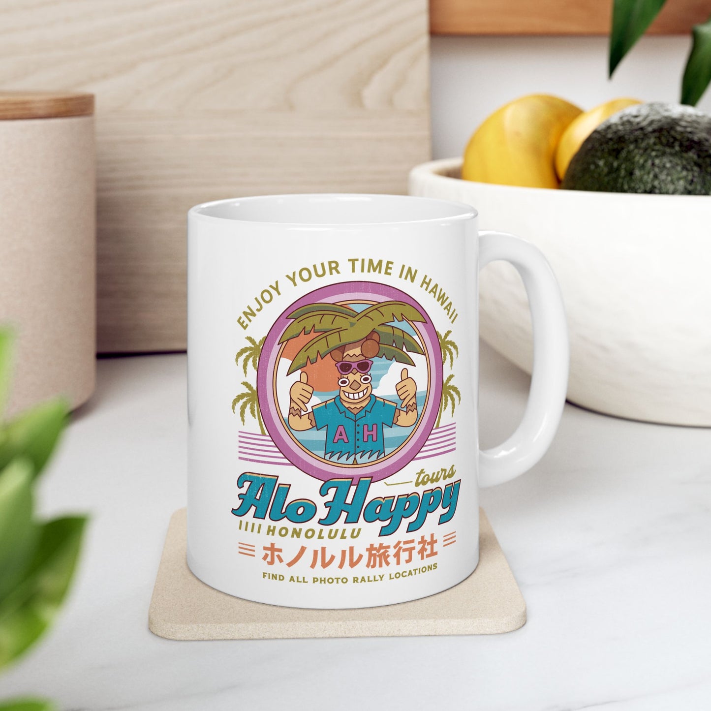 Alo Happy Tours Vintage Ceramic Mug