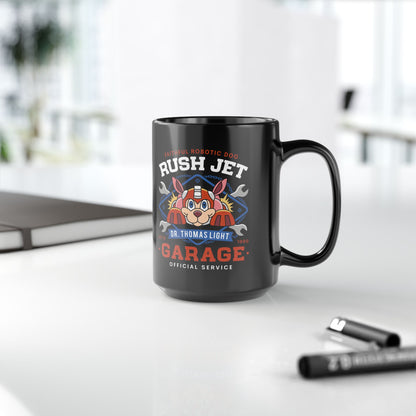 Dr Thomas Light Garage Black Mug