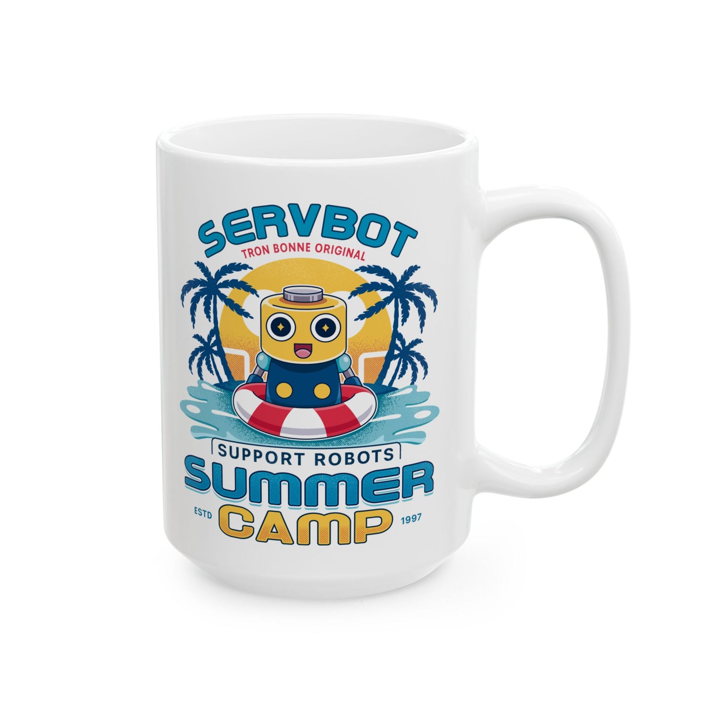 Servbot Summer Camp Vintage Ceramic Mug