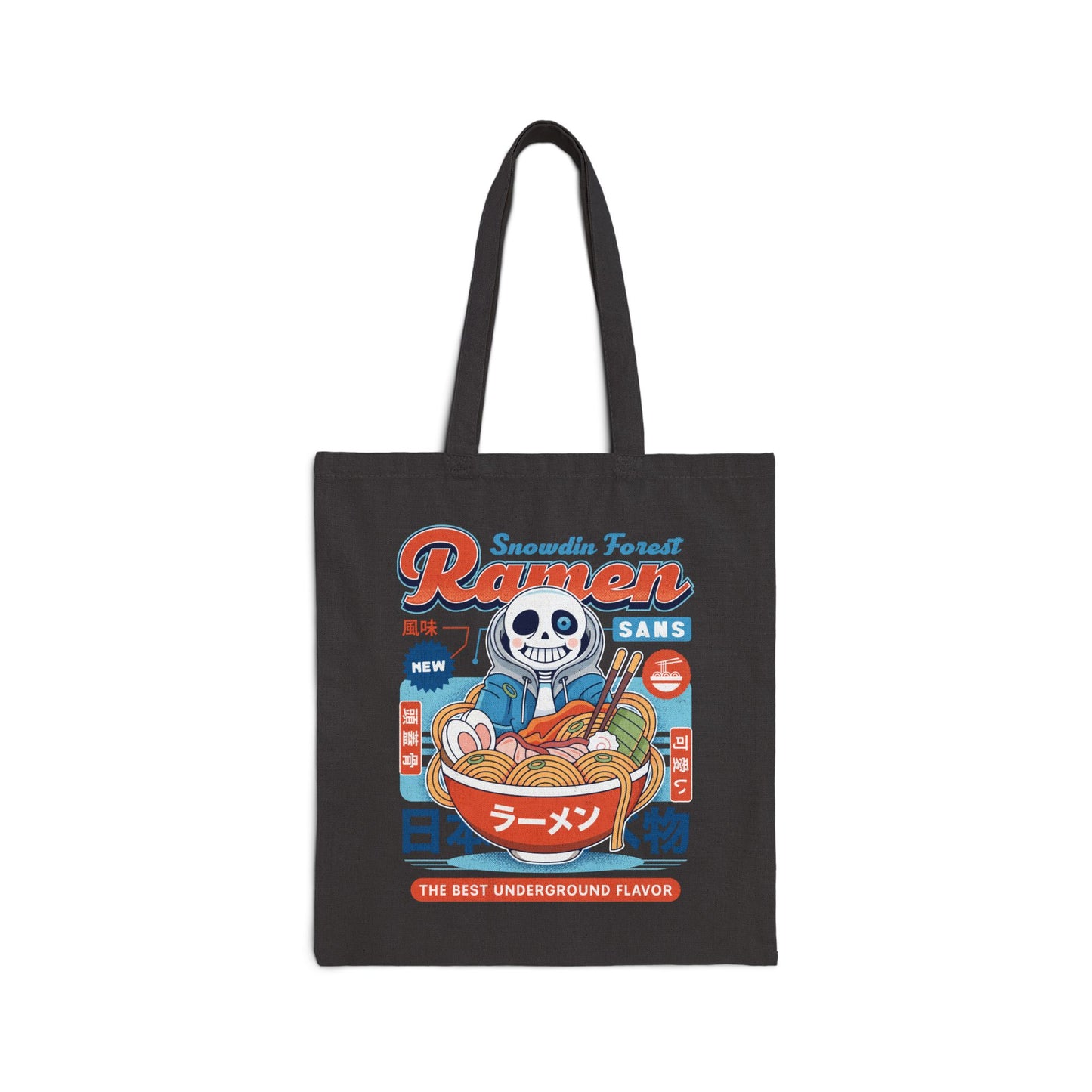 Snowdin Forest Ramen Vintage Cotton Canvas Tote Bag
